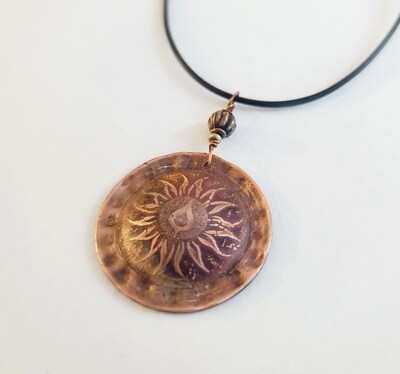 Etched Copper Necklace: Exquisite and Unique Designs: Free Shipping - image3